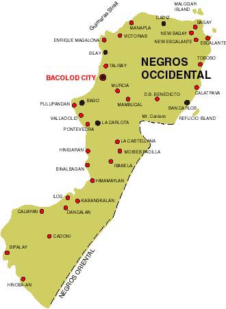 Map Of Negros Island Philippines Map Of Negros Island Philippines